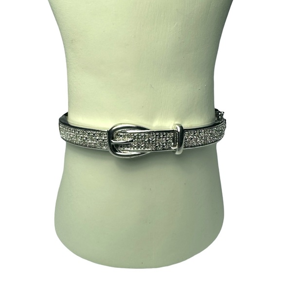 Silver buckle bangle - Picture 6 of 7